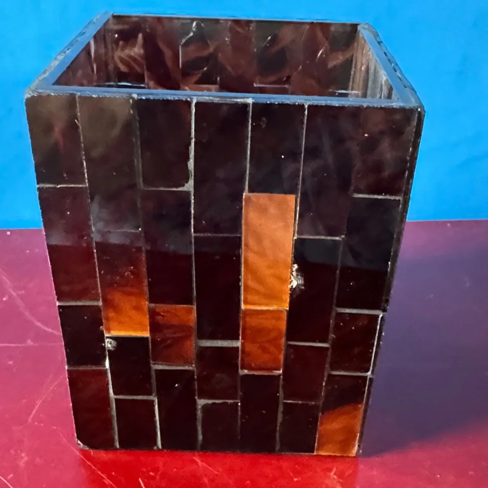 RETIRED - PartyLite GLOBAL AMBIANCE MINI 4” Mosaic Tealight Holder - Picture 5 of 8